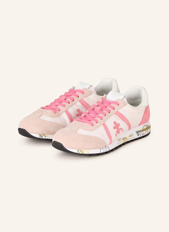 PREMIATA Sneakersy LUCY ECRU / MOCNORÓŻOWY / BLADORÓŻOWY