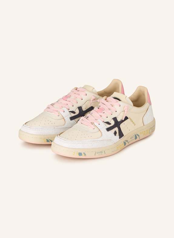 PREMIATA Sneakersy BSKT CLAY KREMOWY/ ECRU/ RÓŻOWY