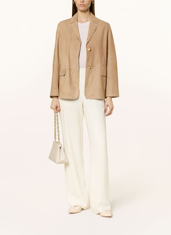 S Max Mara Lederblazer PRIMULA BEIGE