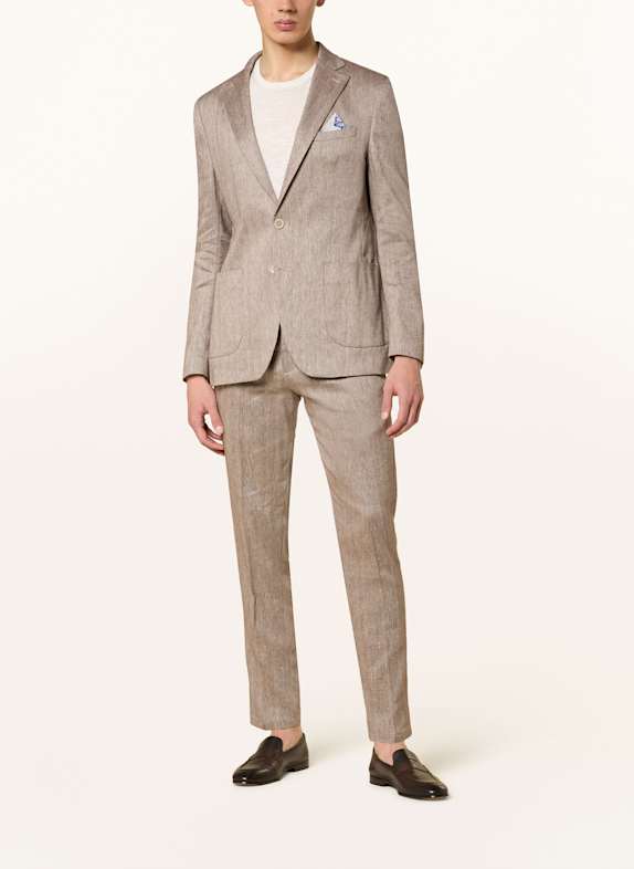 PAUL Anzugsakko Slim Fit mit Leinen 820 Brown
