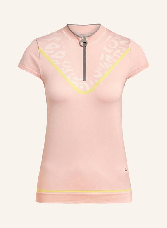 adidas by Stella McCartney Funkcyjna koszulka polo TRUENATURE BLADORÓŻOWY/ KREMOWY/ ŻÓŁTY