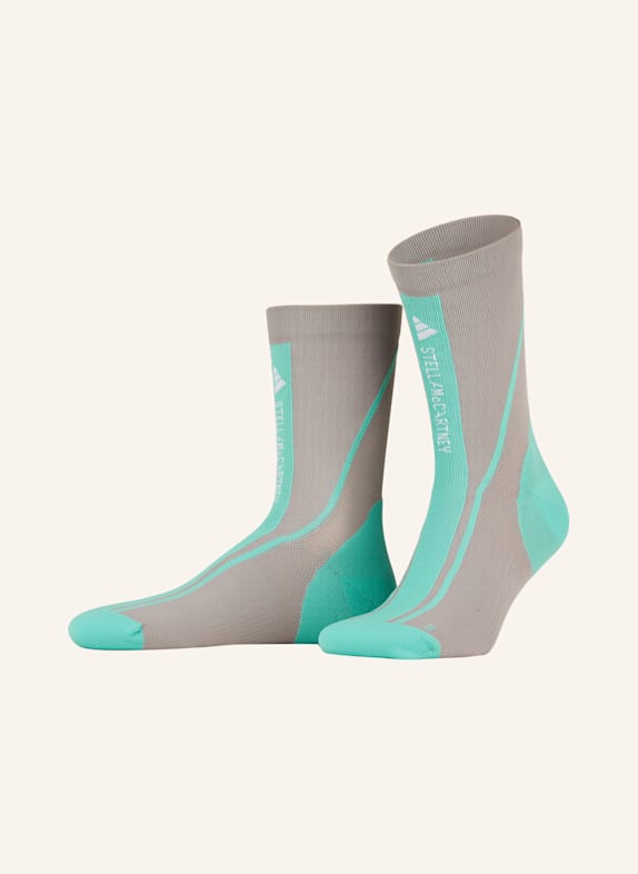 adidas by Stella McCartney Skarpety adidas by Stella McCartney Crew SZARY/ TURKUSOWY