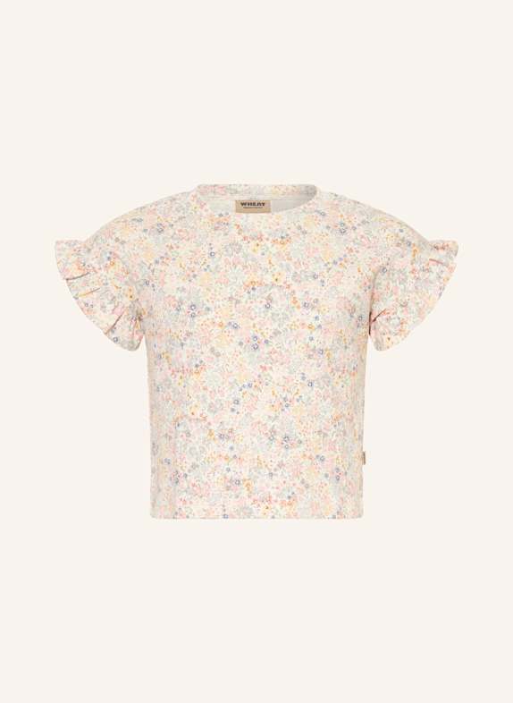 WHEAT T-Shirt ALLY mit Volants WEISS/ HELLROSA/ GRÜN