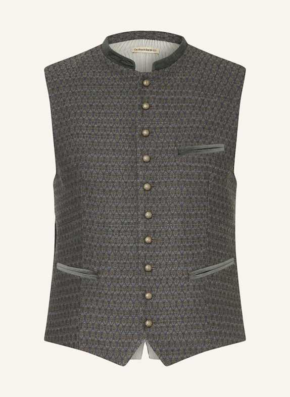 Gottseidank Trachtenweste KONSTANTIN Extra Slim Fit OLIV/ GRAU/ SCHWARZ