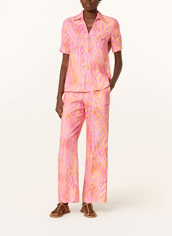 Backstage Blusenshirt AZRA aus Leinen ORANGE / PINK