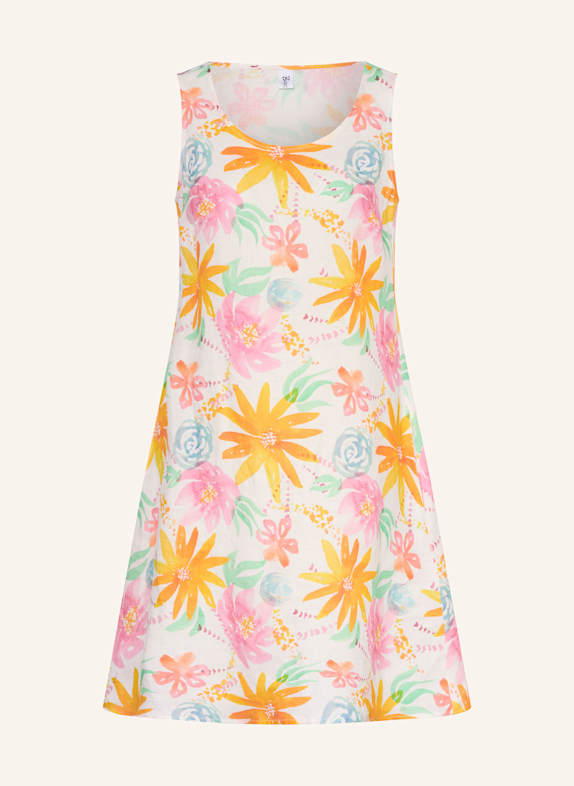 Backstage Leinenkleid SANA WEISS/ GELB/ GRÜN