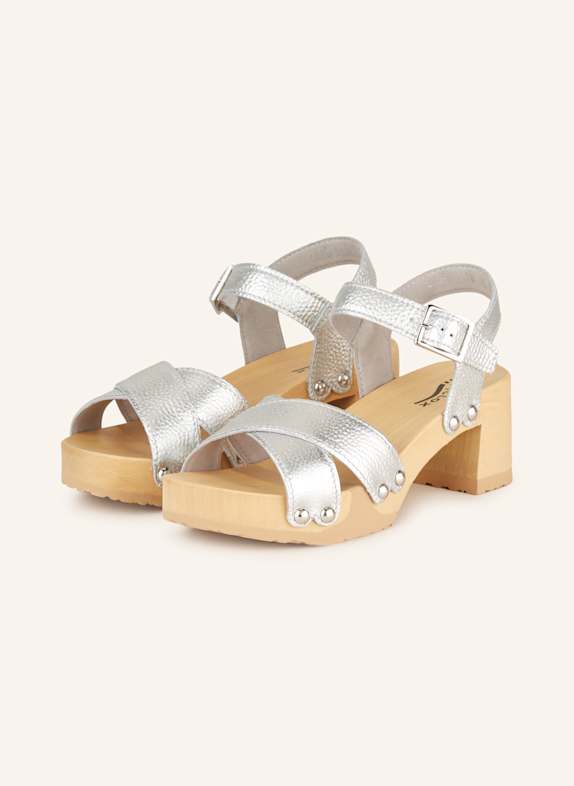 SOFTCLOX Sandaletten HANNE mit Nieten SILBER