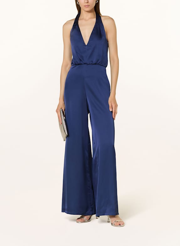 Hey Kyla Satin jumpsuit DARK BLUE