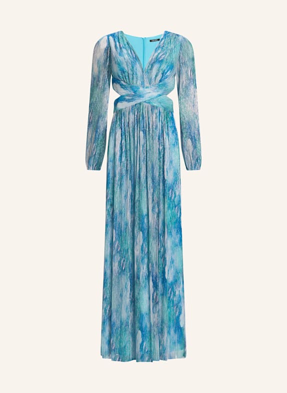 SWING Abendkleid mit Cut-outs und Plissees BLAU/ TÜRKIS/ MINT