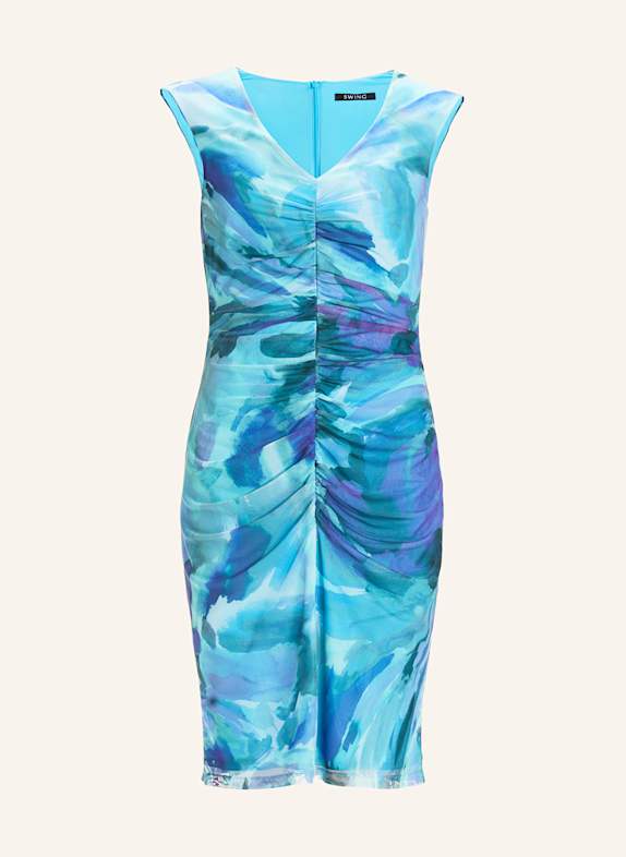 SWING Cocktailkleid aus Mesh TÜRKIS/ BLAU/ MINT