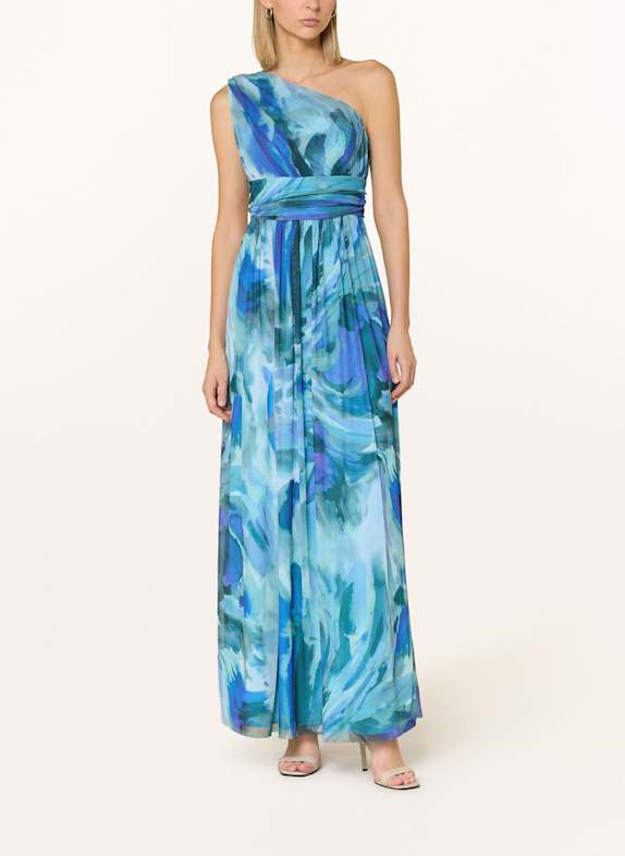 SWING Abendkleid aus Mesh BLAU/ HELLBLAU/ PETROL