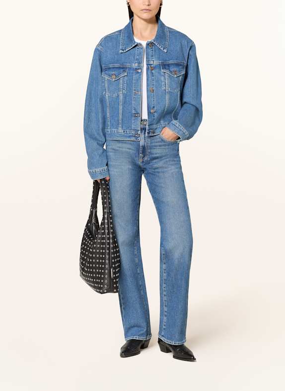 7 for all mankind Kurtka jeansowa NELLIE NIEBIESKI