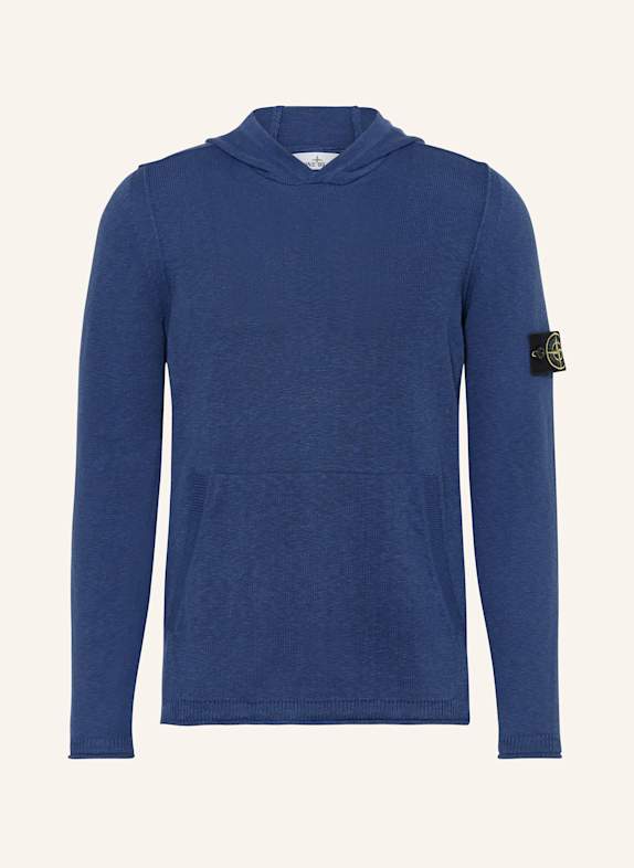 STONE ISLAND Strick-Hoodie BLAU