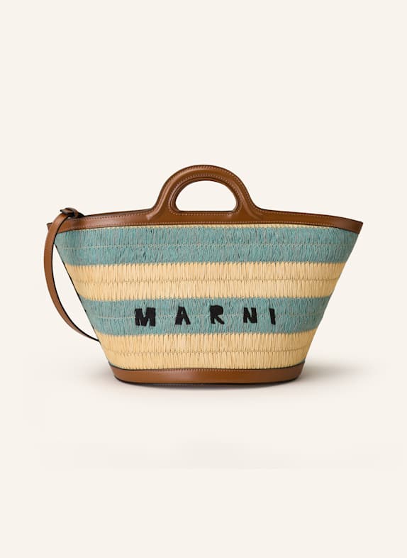 MARNI Handtasche TROPICALIA SMALL BRAUN/ ECRU/ PETROL