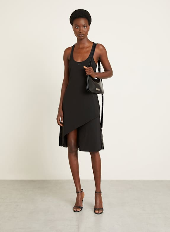 Courrèges Kleid INFINITY mit Plissees SCHWARZ