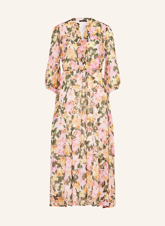 MORE & MORE Kleid mit 3/4-Arm PINK/ DUNKELGRÜN/ GELB