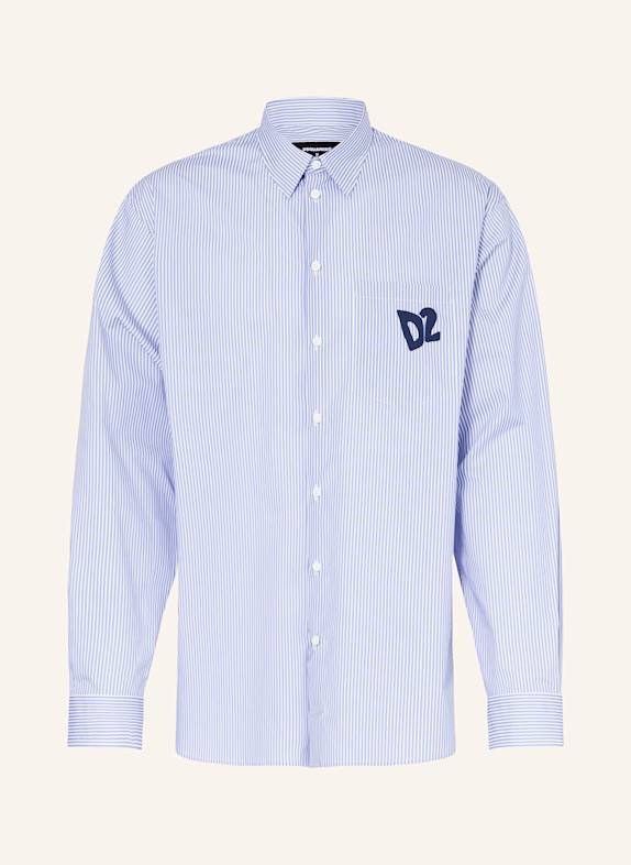 DSQUARED2 Košile Comfort Fit MODRÁ/ BÍLÁ