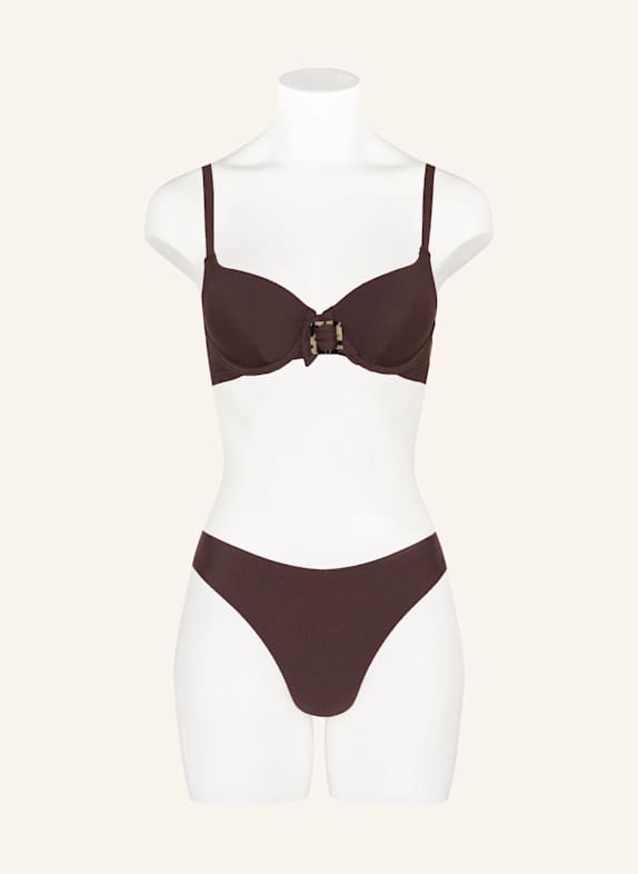 CYELL Brasilianske bikinibukser WAVY BROWN MØRKERØD