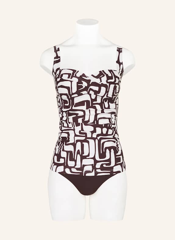 CYELL ETERNAL tankini top ECRU / DARK RED