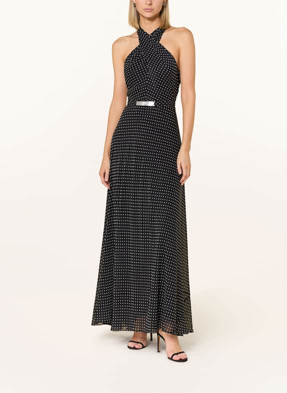 LAUREN RALPH LAUREN Abendkleid SCHWARZ/ ECRU