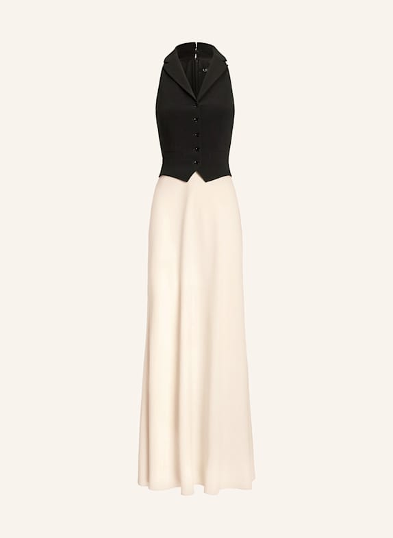 LAUREN RALPH LAUREN Abendkleid im Materialmix SCHWARZ/ CREME