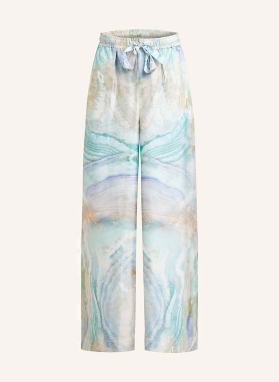 ZIMMERMANN Marlenehose ILLUMINATE aus Seide BLAU/ LILA/ ROSÉ