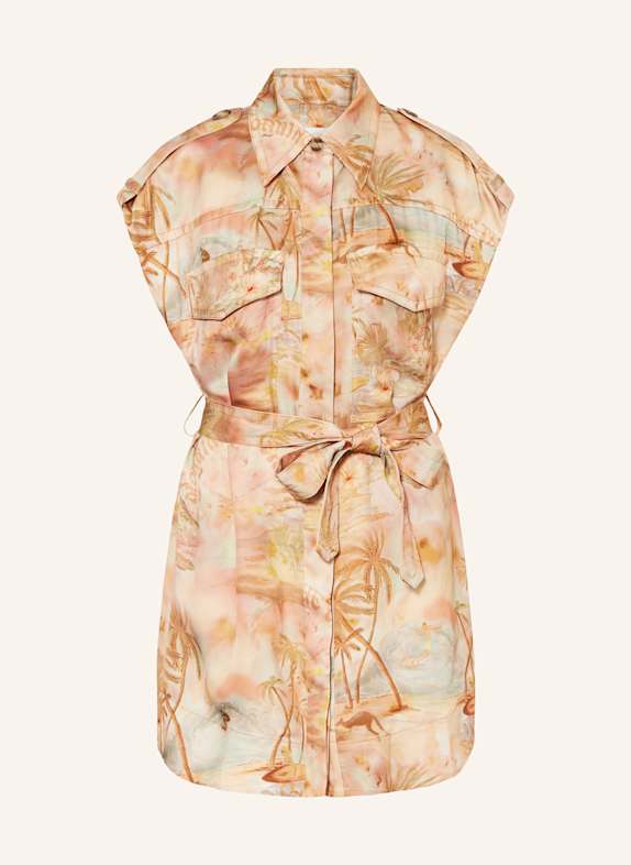 ZIMMERMANN Hemdbluse ILLUMINATE GRÜN/ ROSÉ/ HELLBLAU