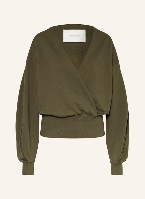 JW ANDERSON Sweatshirt in Wickeloptik KHAKI