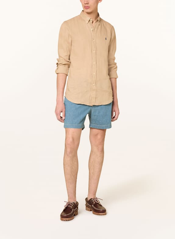 POLO RALPH LAUREN Linnen hemd Slim Fit BEIGE