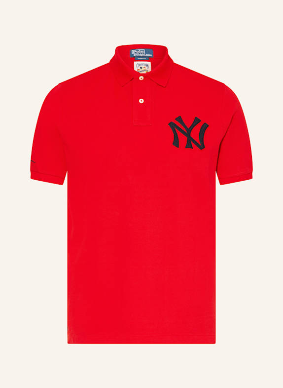 POLO RALPH LAUREN Piqué-Poloshirt YANKEES ROT