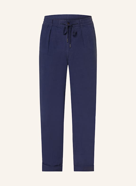 POLO RALPH LAUREN Leinenhose im Jogging-Stil Slim Tapered Fit DUNKELBLAU