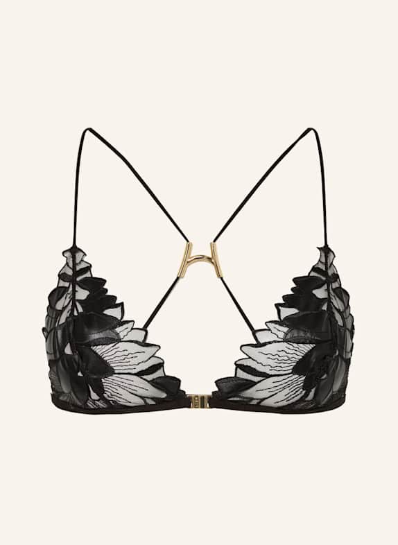 LIVY MOONFLOWER triangle bra BLACK