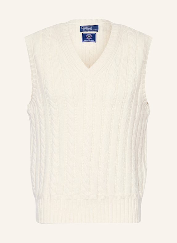 POLO RALPH LAUREN Pullunder mit Cashmere ECRU