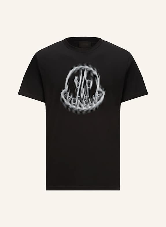 MONCLER T-shirt BLACK/ LIGHT GRAY