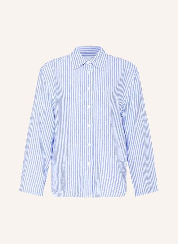 InWear RIMONEIW shirt blouse with linen WHITE/ BLUE