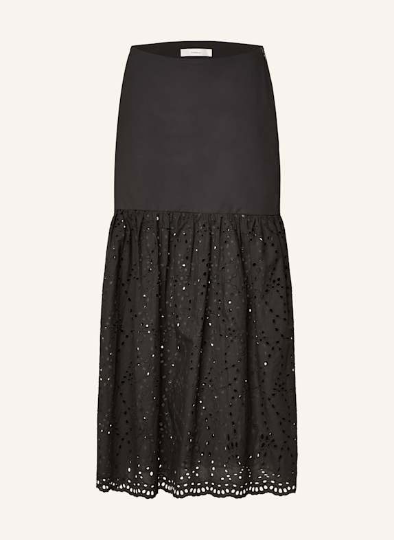 InWear Sukně FAITHIW s děrovanou krajkou ČERNÁ