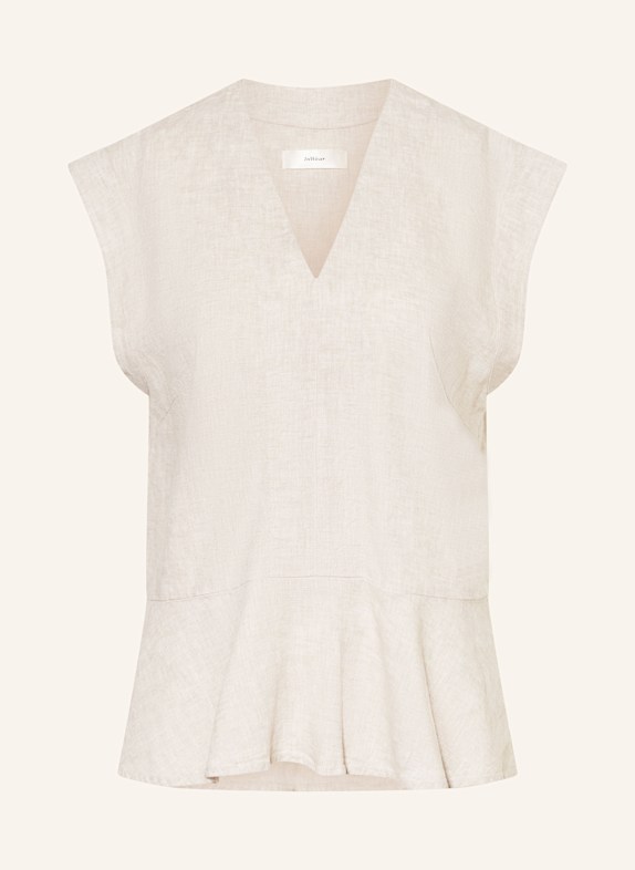 InWear RIMONEIW blouse top with linen LIGHT BROWN