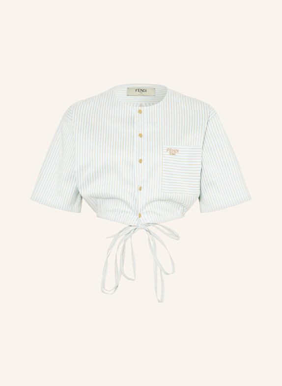 FENDI Blouse LIGHT BLUE/ CAMEL