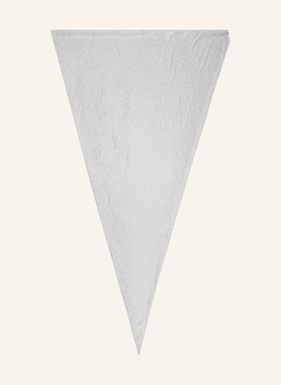 LAUREN RALPH LAUREN Triangular scarf with glitter thread SILVER
