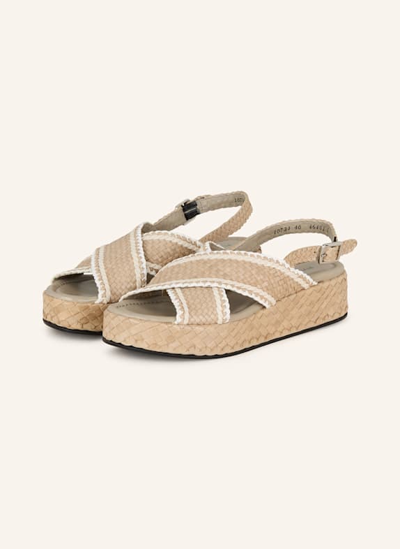 PONS QUINTANA Plateau-Sandalen FORLI HELLBRAUN/ CREME