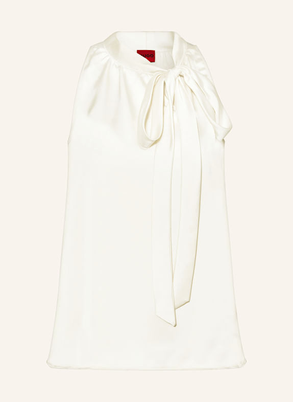 HUGO Schluppenbluse CELUNI aus Satin ECRU