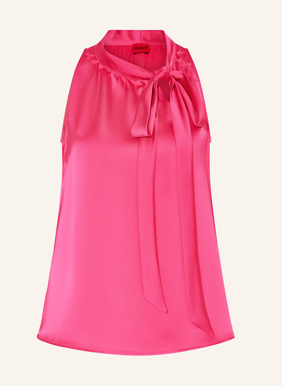 HUGO Schluppenbluse CELUNI aus Satin PINK
