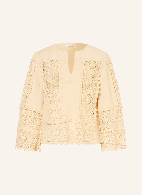 BY MALENE BIRGER Blusenshirt DONNA mit Leinen und Spitze CREME