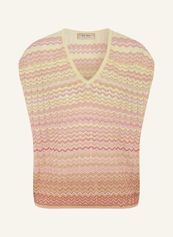 MOS MOSH Strickshirt MMSHANI ROSÉ/ GELB/ DUNKELROT