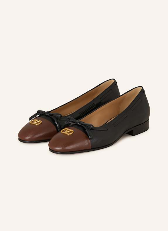 VALENTINO GARAVANI Slipper VG VALET DU ROI SCHWARZ/ BRAUN