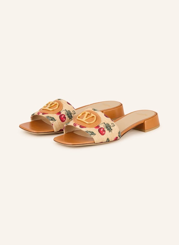 VALENTINO GARAVANI Pantoletten VLOGO SIGNATURE COGNAC/ BEIGE