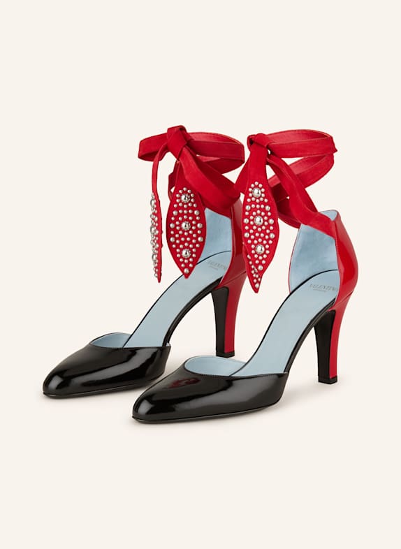 VALENTINO GARAVANI Pumps VG FOLIEFOLIAGE SCHWARZ/ ROT