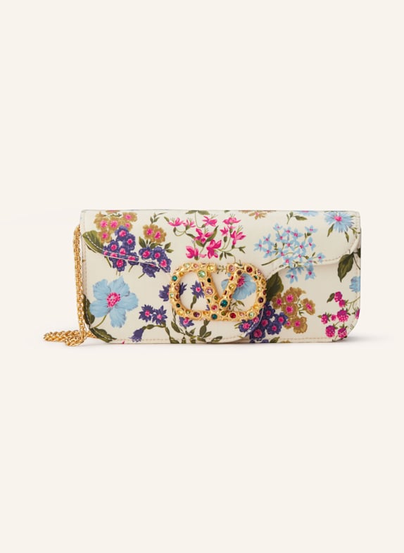 VALENTINO GARAVANI Clutch LOCO' CREME/ BLAU/ PINK