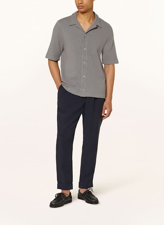 Officine Générale Gebreid shirt KAI Regular Fit GRIJS
