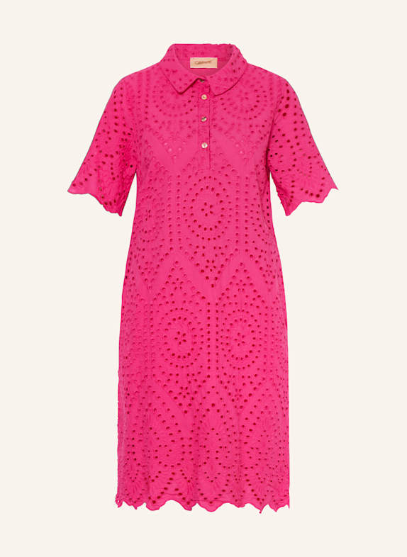 CARTOON Shirt dress made of broderie anglaise PINK